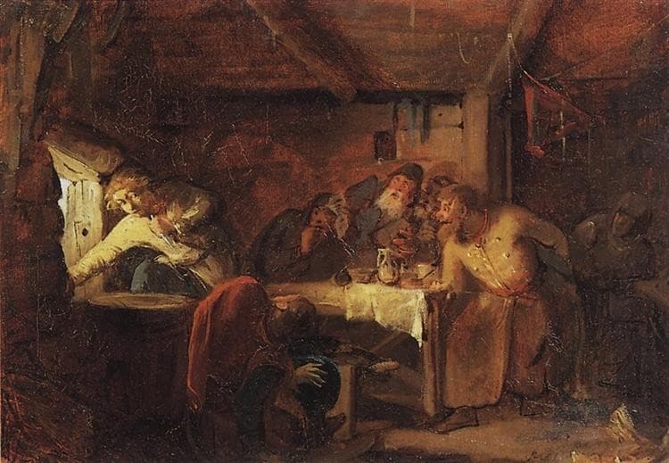 Escape of Grigory Otrepyev from inn on the Lithuanian border — Grigoriy Myasoyedov