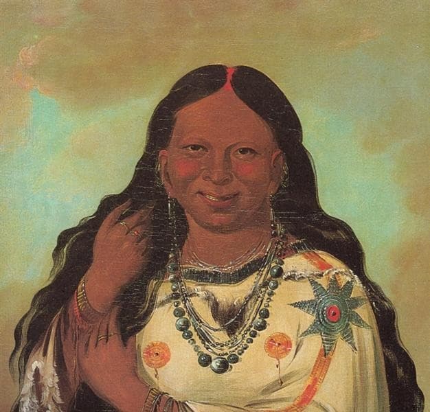 Kei-a-gis-gis, a woman of the Plains Ojibwa — George Catlin