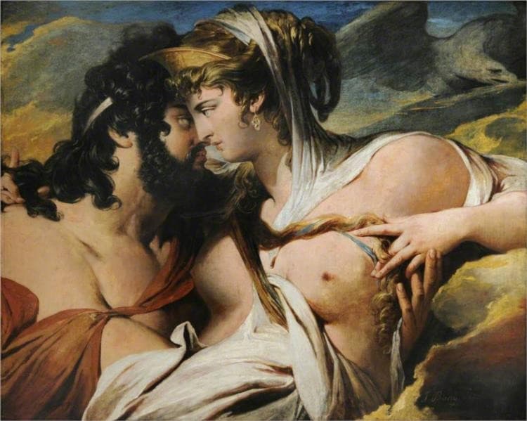 Jupiter Beguiled by Juno on Mount Ida — James Barry