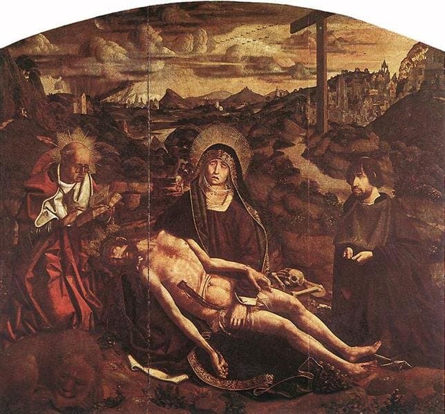 Pietà of Canon Luis Desplá — Bartolomé Bermejo