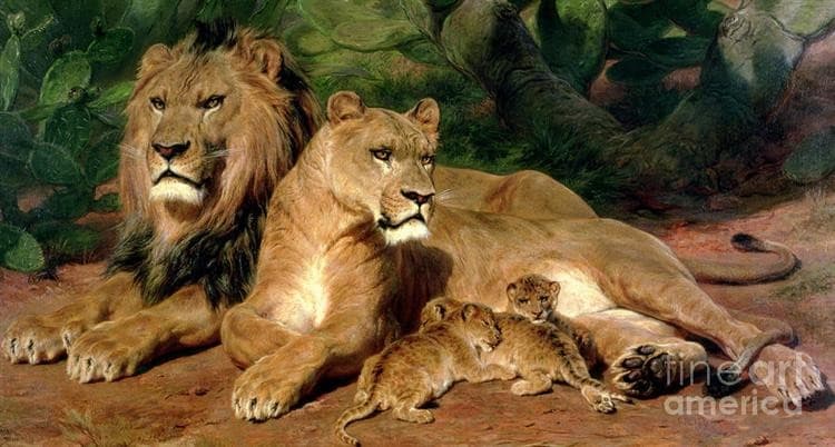 The Lion at Home — Rosa Bonheur