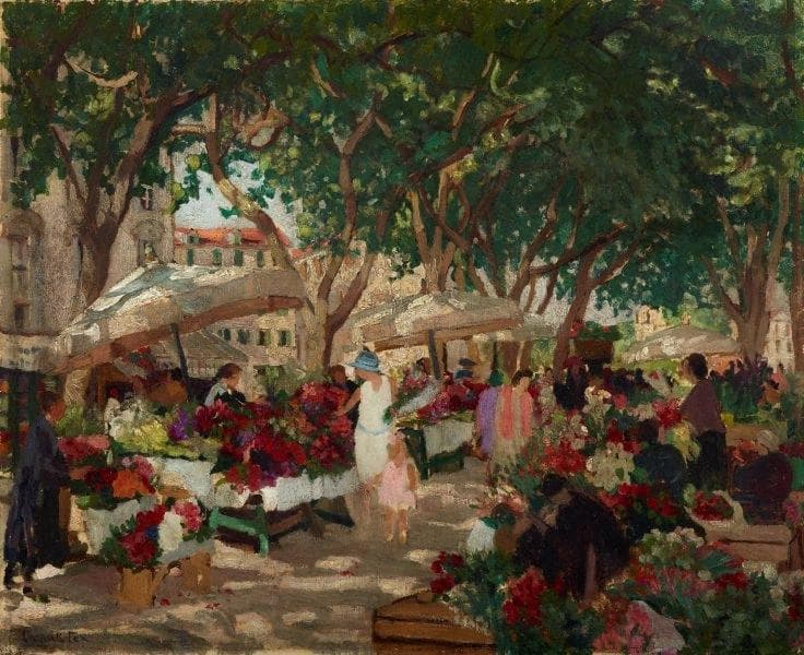 Flower market, Nice — Ethel Carrick
