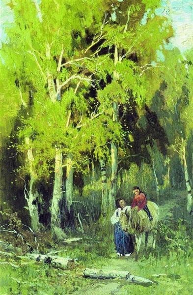 Road through a Birchwood — Fyodor Vasilyev