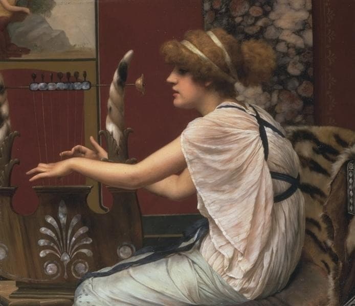 The Muse Erato at her Lyre — John William Godward