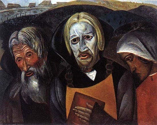 Kachalov Vasily Ivanovich in the Role of Tsar Fedor Ivanovich — Boris Grigoriev