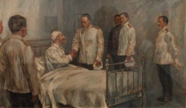 Admiral Togo Visiting Zinovy Rozhestvensky — Fujishima Takeji