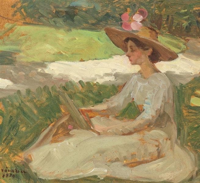 Reading in the Garden — Ipolit Strambu