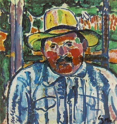 Man with Straw Hat — Béla Czóbel