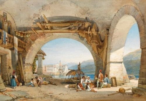 Isola Bella from the Isola dei Pescatori, Lake Maggiore — William Leighton Leitch