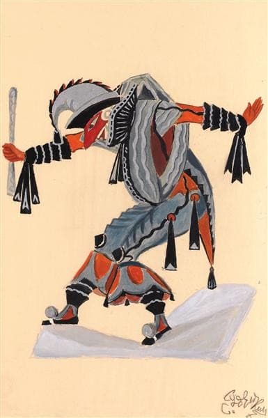 Costume design for "Venetian madmen" - Jester — Serge Sudeikin