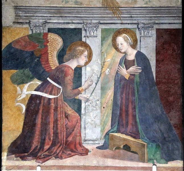 Annunciation (detail) — Antoniazzo Romano