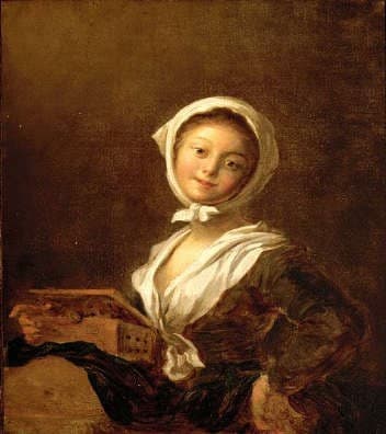Girl with a Marmot — Jean-Honoré Fragonard