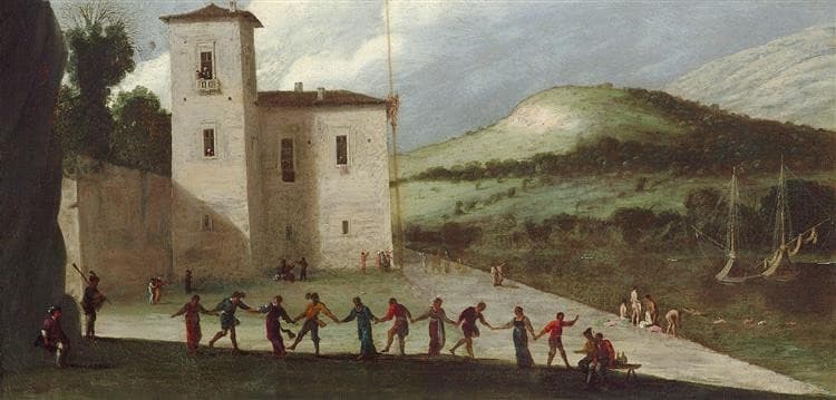 Festivities on the Coast (Calendimaggio) — Agostino Tassi