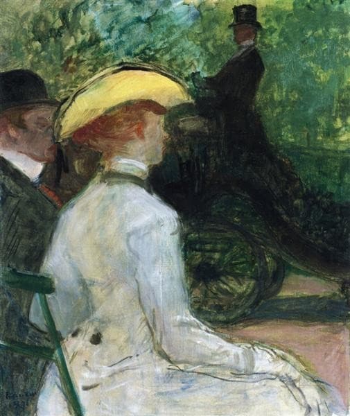 In the Bois de Boulogne — Henri de Toulouse-Lautrec