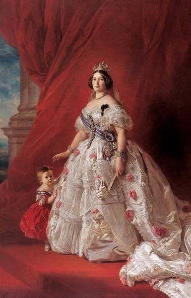 Portrait of Queen Isabella II of Spain and her daughter Isabella — Franz Xaver Winterhalter