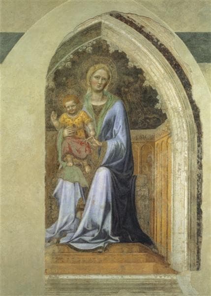 Madonna and Child with Angels Madonna and Child with Angels Gentile da Fabriano Fresco Orvieto, Cathedral — Gentile da Fabriano