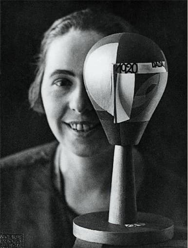 Self-portrait with Dada-Kopf (Dada Head) — Sophie Taeuber-Arp
