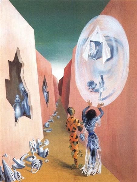 Gypsy and harlequin — Remedios Varo