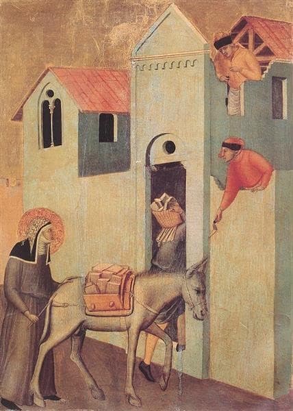 Beata Umiltà Transports Bricks to the Monastery — Pietro Lorenzetti