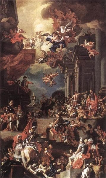 The Massacre of the Giustiniani at Chios — Francesco Solimena