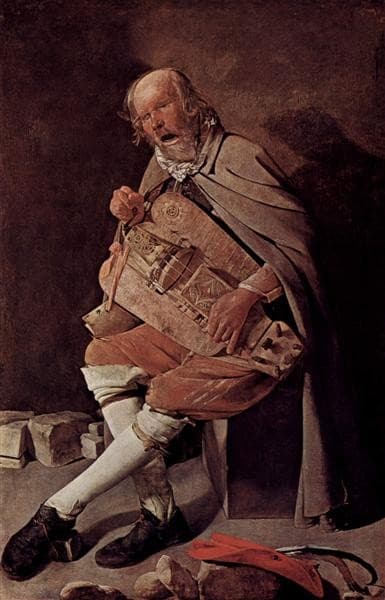 The Hurdy-Gurdy Player, also called Hurdy-Gurdy Player with Hat — Georges de La Tour