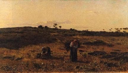 Charneca de Belas ao Pôr-do-Sol — António de Carvalho da Silva Porto