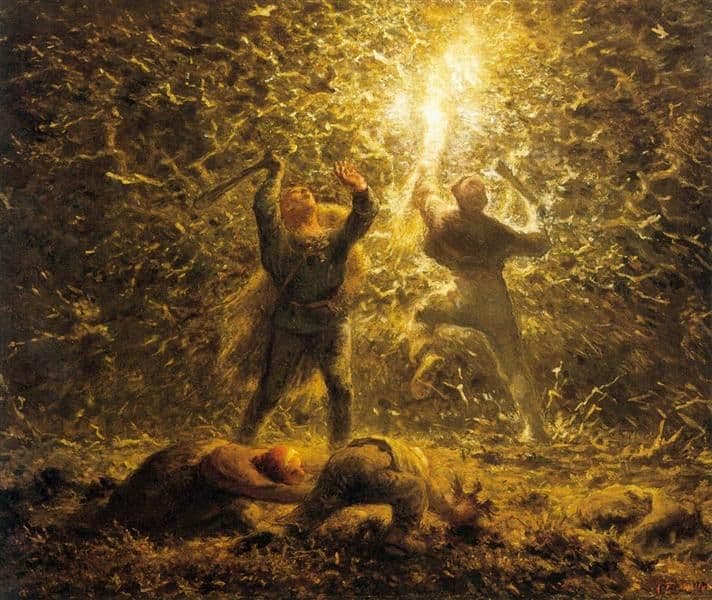 Hunting Birds at Night — Jean-François Millet