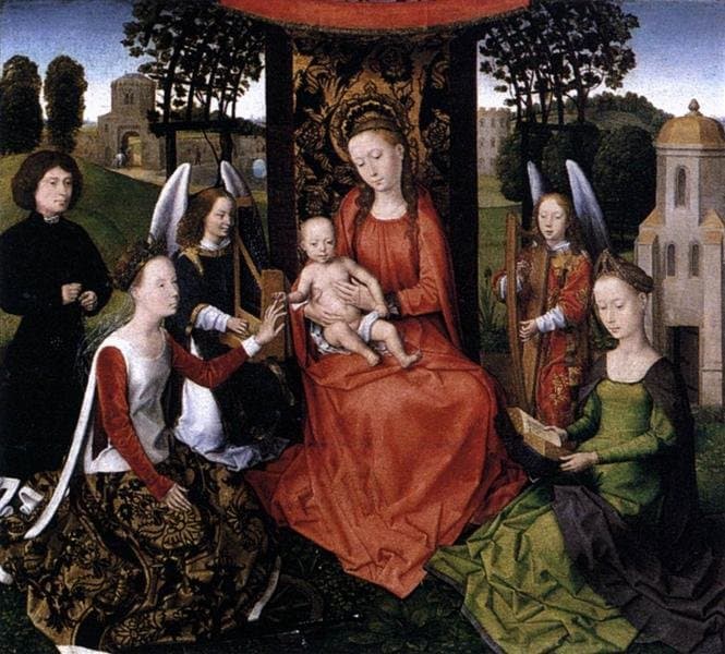 Mystic marriage of St Catherine — Hans Memling