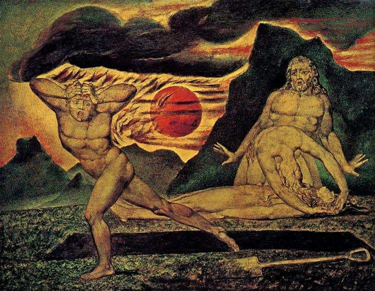 The Body of Abel Found by Adam & Eve — William Blake