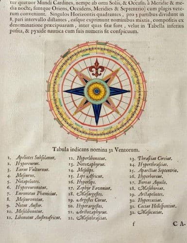 Wind rose with the 32 winds of the world — Joan Blaeu
