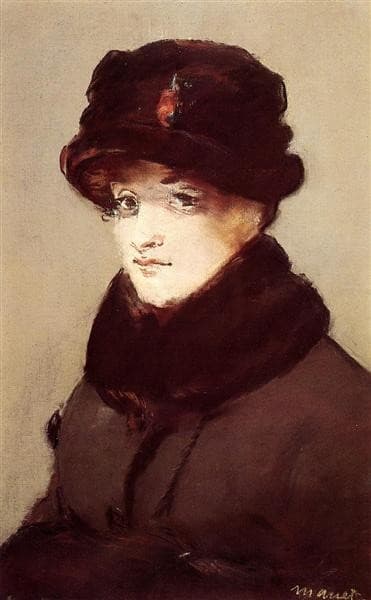 Woman in furs (Portrait of Mery Laurent) — Édouard Manet