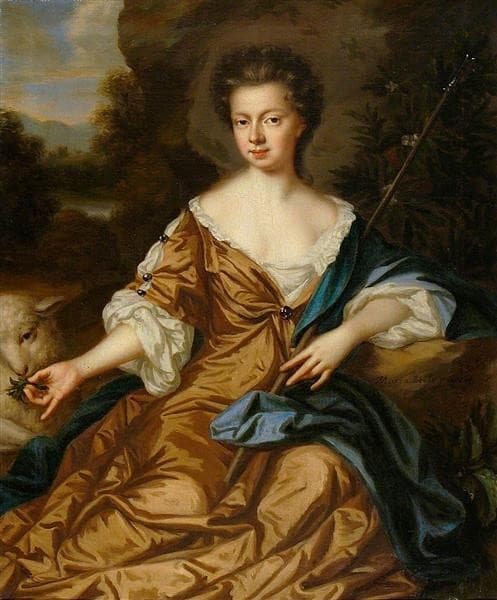 Jane Fox, Lady Leigh as a Shepherdess — Mary Beale