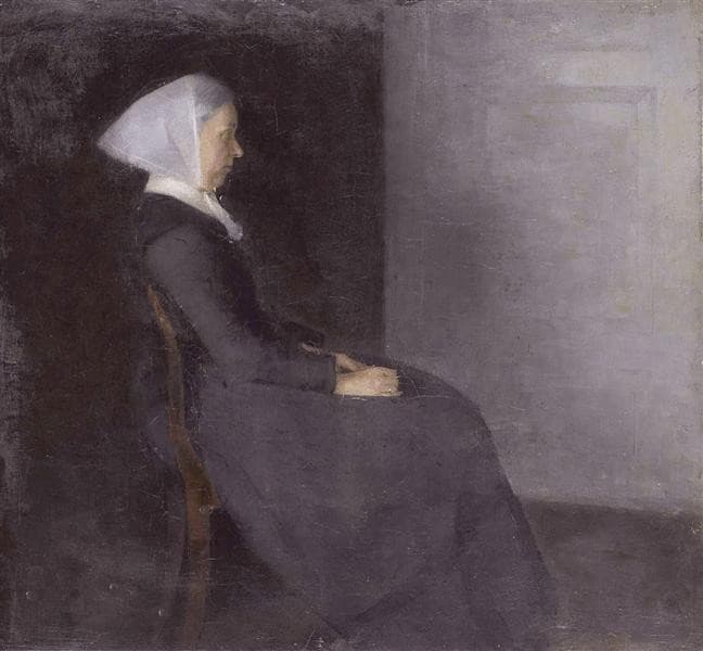 Frederikke Hammershøi, the artist's mother — Vilhelm Hammershøi