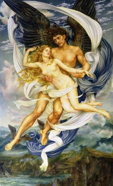 Boreas and Oreithyia — Evelyn De Morgan