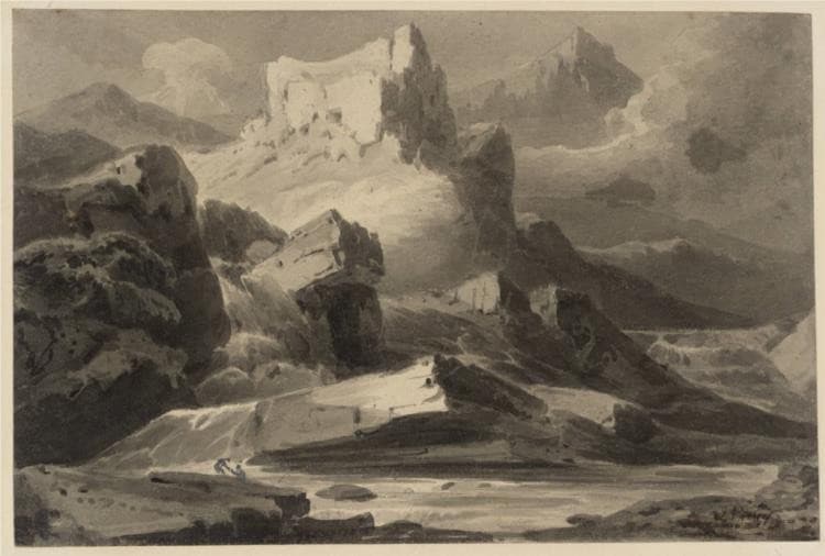 An Ancient Castle. Sketching Society Subject — John Varley
