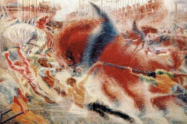 The City Rises — Umberto Boccioni