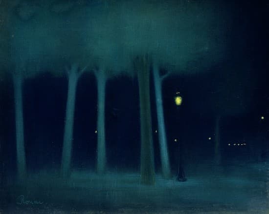 A Park at Night — József Rippl-Rónai