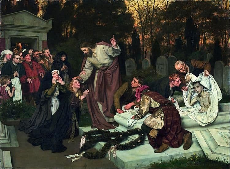 The Raising of Lazarus — Eduard von Gebhardt