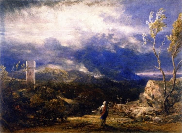 Christian Descending into the Valley of Humiliation — Samuel Palmer