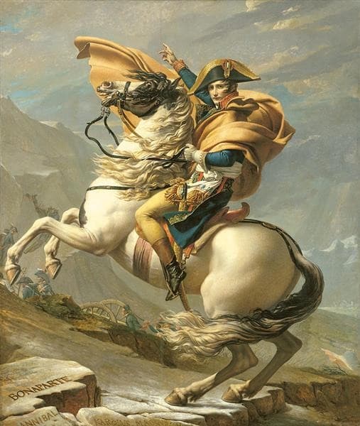 Napoleon Crossing the Alps at the St Bernard Pass, 20th May 1800 — Jacques-Louis David