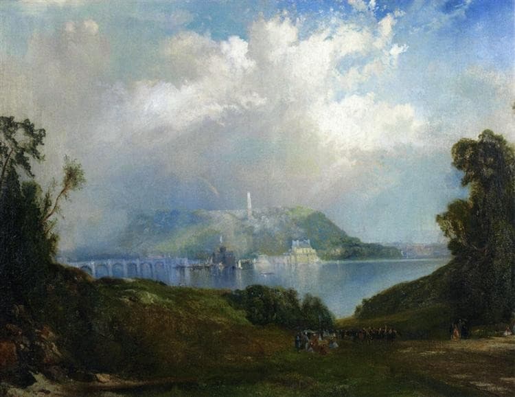 View of Fairmont Waterworks, Philadelphia — Thomas Moran