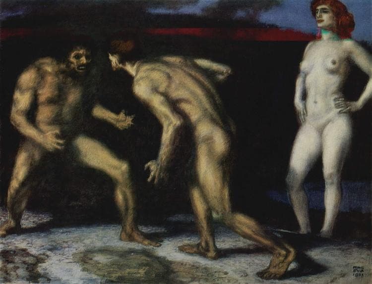 Battle for a Woman — Franz Stuck