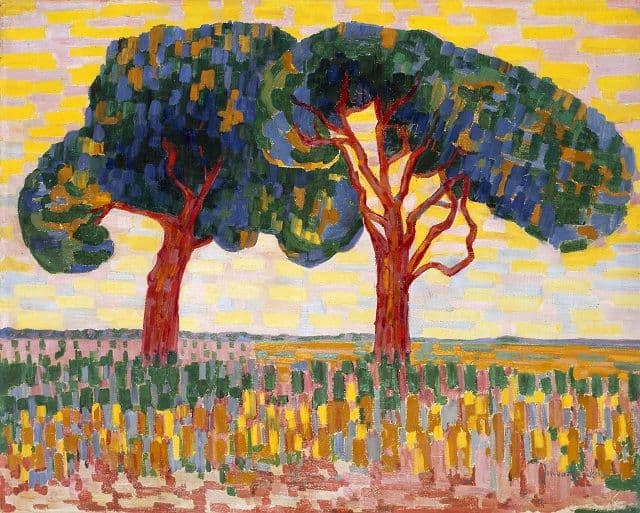 Twee bomen, olieverf op doek — Jacoba van Heemskerck van Beest