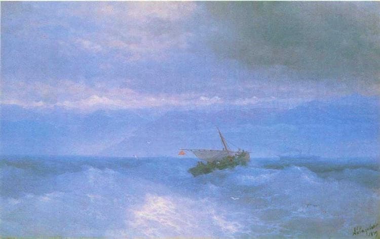 The Caucasian Range from the Sea — Ivan Aivazovsky
