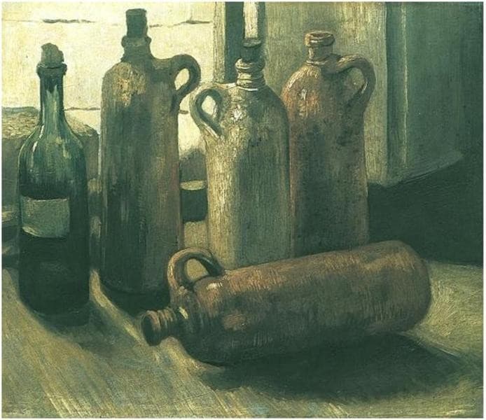Still Life with Five Bottles — Vincent van Gogh