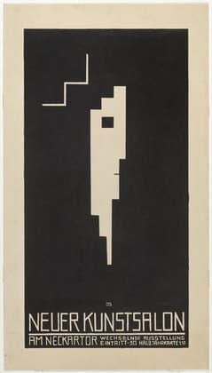 Poster for the Neuer Kunstsalon, Stuttgart (Plakat, Neuer Kunstsalon, Stuttgart) — Oskar Schlemmer