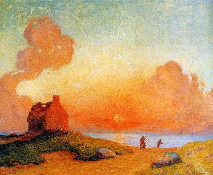 Sunset by the Sea, Brittany — Loyen du Puigaudeau Ferdinand