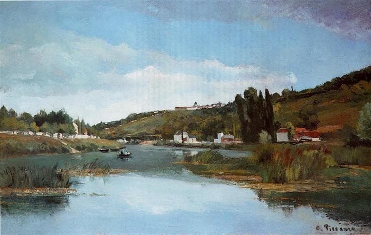 The Marne at Chennevières — Camille Pissarro