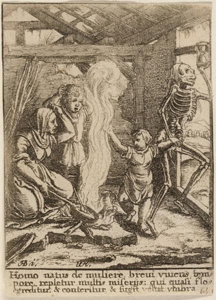 The Child and Death, after Hans Holbein the Younger — Wenceslaus Hollar