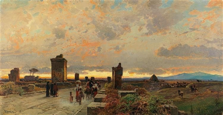 Appia Antica near Terracina — Hermann David Salomon Corrodi